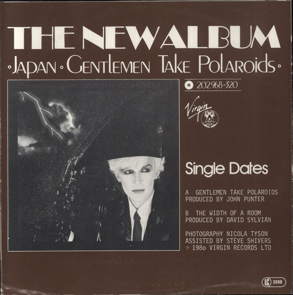 Japan Gentlemen Take Polaroids German 7" vinyl single (7 inch record / 45)