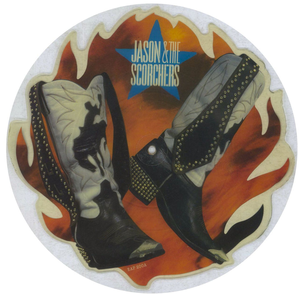 Jason & The Scorchers Shop It Around UK shaped picture disc (picture disc vinyl record) EAP200