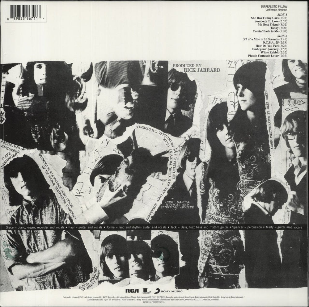 Jefferson Airplane Surrealistic Pillow - 180 Gram Vinyl - Sealed UK vinyl LP album (LP record) 889853967117