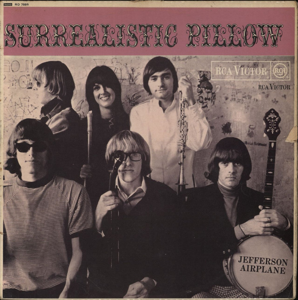 Jefferson Airplane Surrealistic Pillow - 1st - VG UK vinyl LP album (LP record) RD-7889