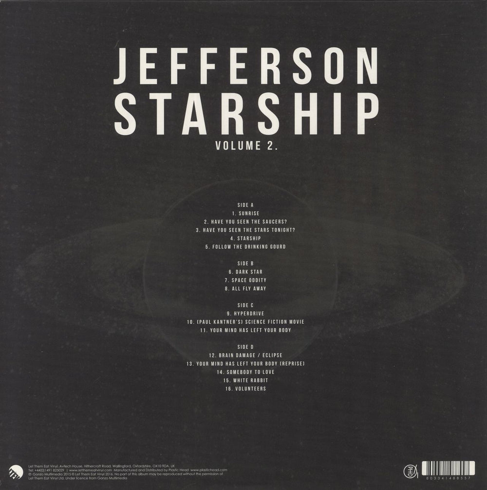 Jefferson Starship Roswell UFO Festival 2009: Tales From The Mothership (Volume 2) - RSD 16 UK 2-LP vinyl record set (Double LP Album) 803341488557