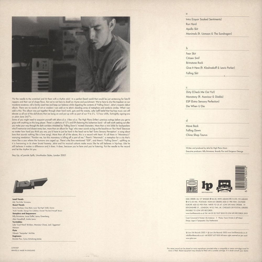 Jehst Falling Down - VG UK 2-LP vinyl record set (Double LP Album)