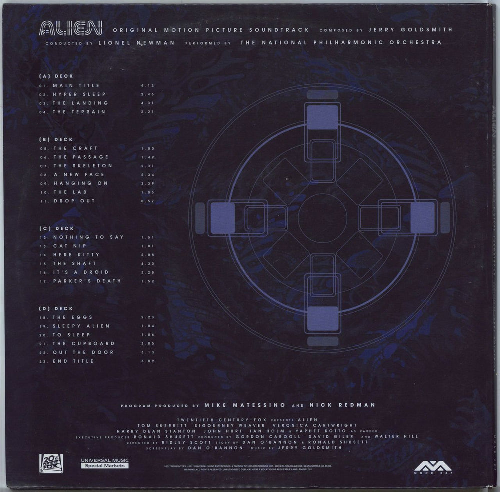 Jerry Goldsmith Alien - 180gm US 2-LP vinyl record set (Double LP Album)