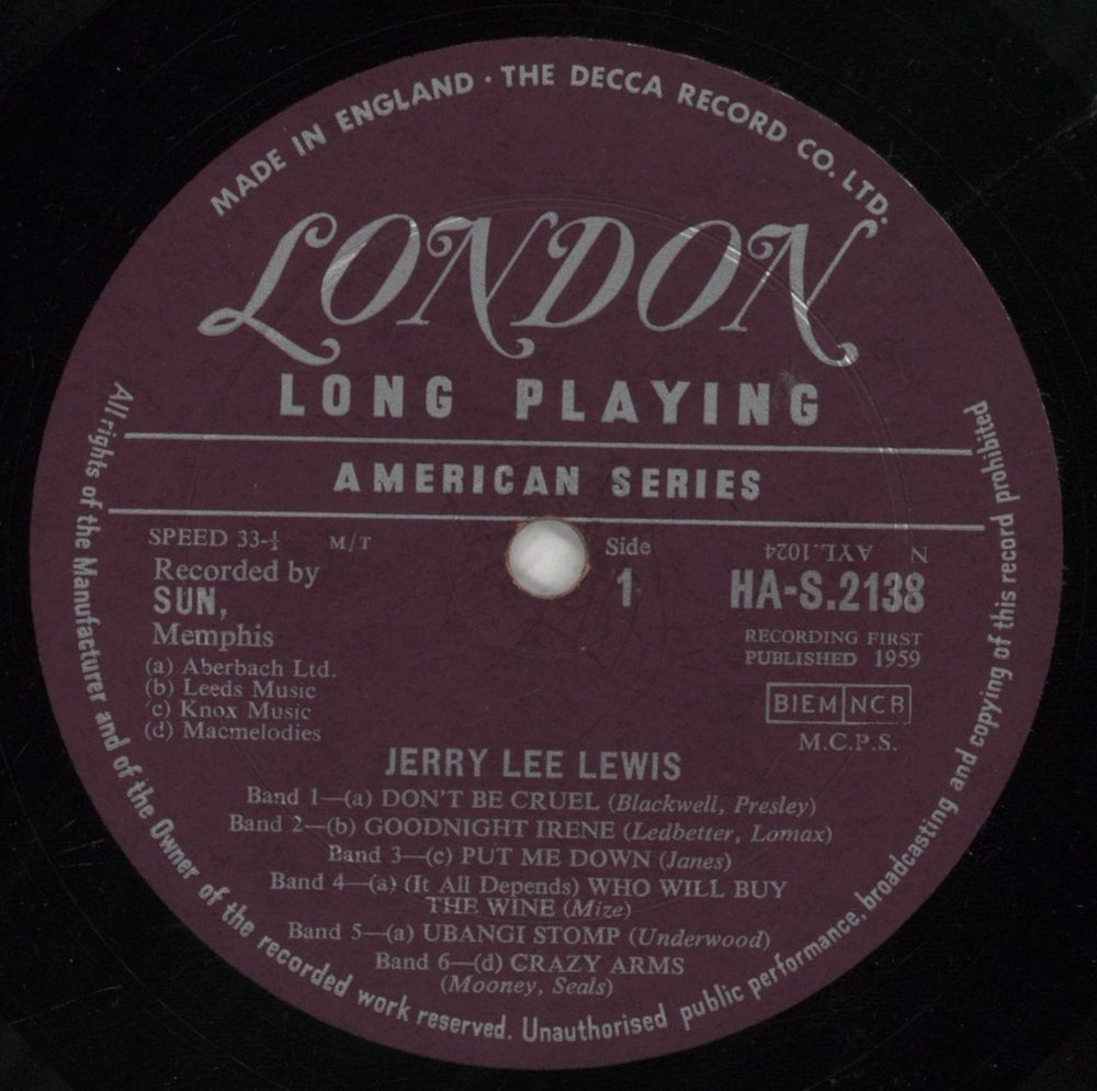 Jerry Lee Lewis Jerry Lee Lewis - 2nd UK vinyl LP album (LP record) JLLLPJE851658