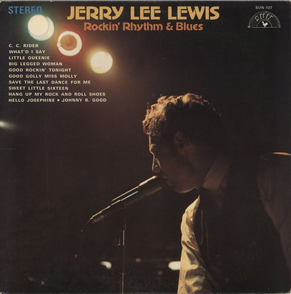 Jerry Lee Lewis Rockin' Rhythm & Blues US vinyl LP album (LP record) SUN-107