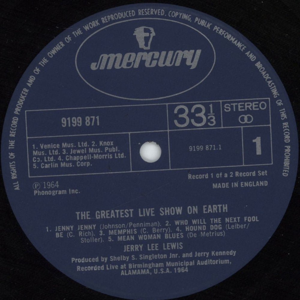 Jerry Lee Lewis The Greatest Live Show On Earth / By Request - EX UK 2-LP vinyl record set (Double LP Album) JLL2LTH880339