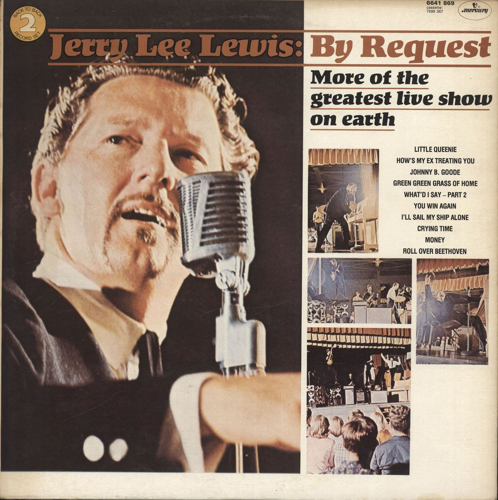 Jerry Lee Lewis The Greatest Live Show On Earth / By Request UK 2-LP vinyl record set (Double LP Album)