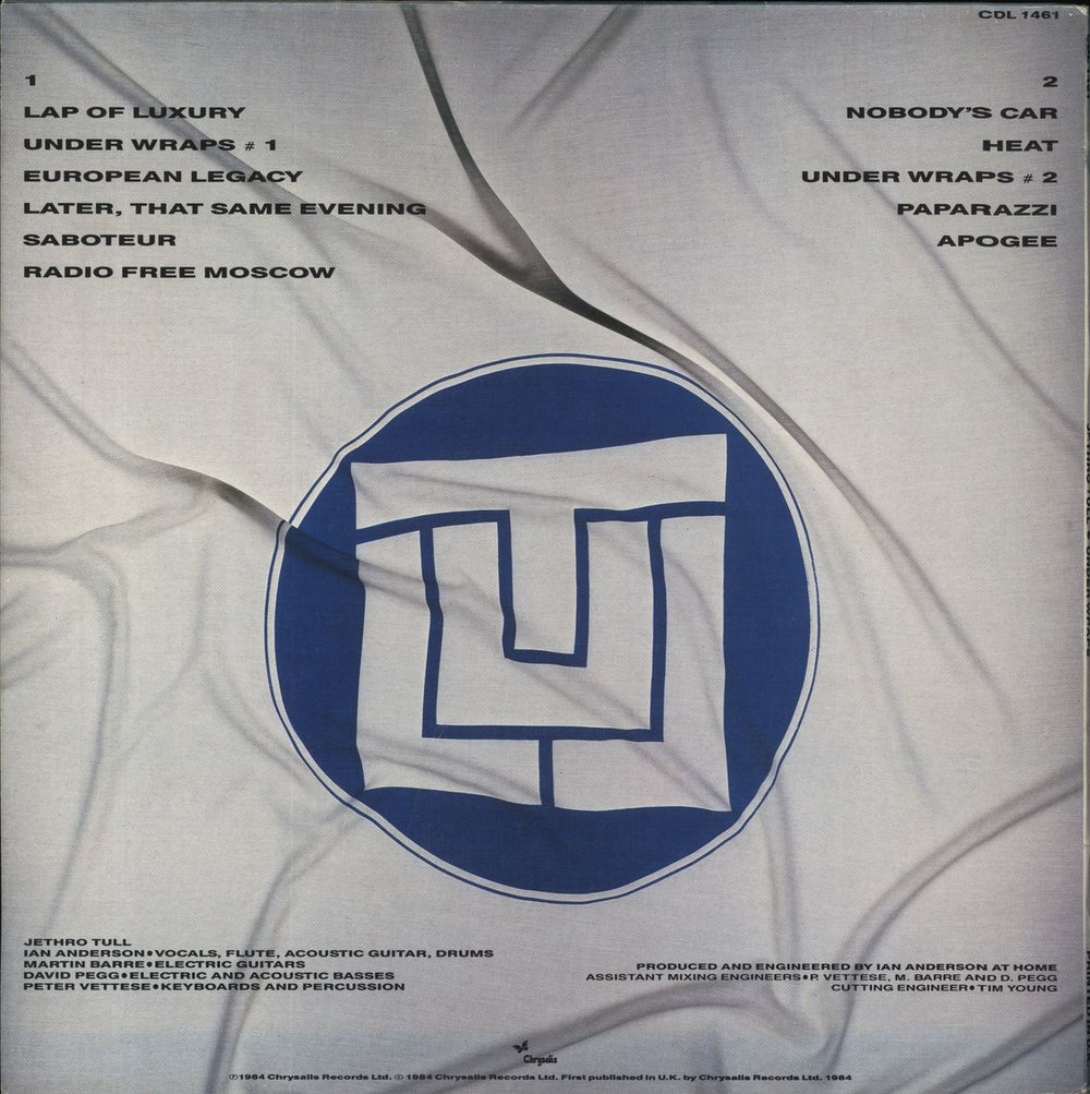 Jethro Tull Under Wraps - EX UK vinyl LP album (LP record)