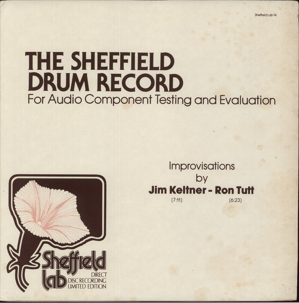 Jim Keltner The Sheffield Drum Record - EX US vinyl LP album (LP record) LAB14