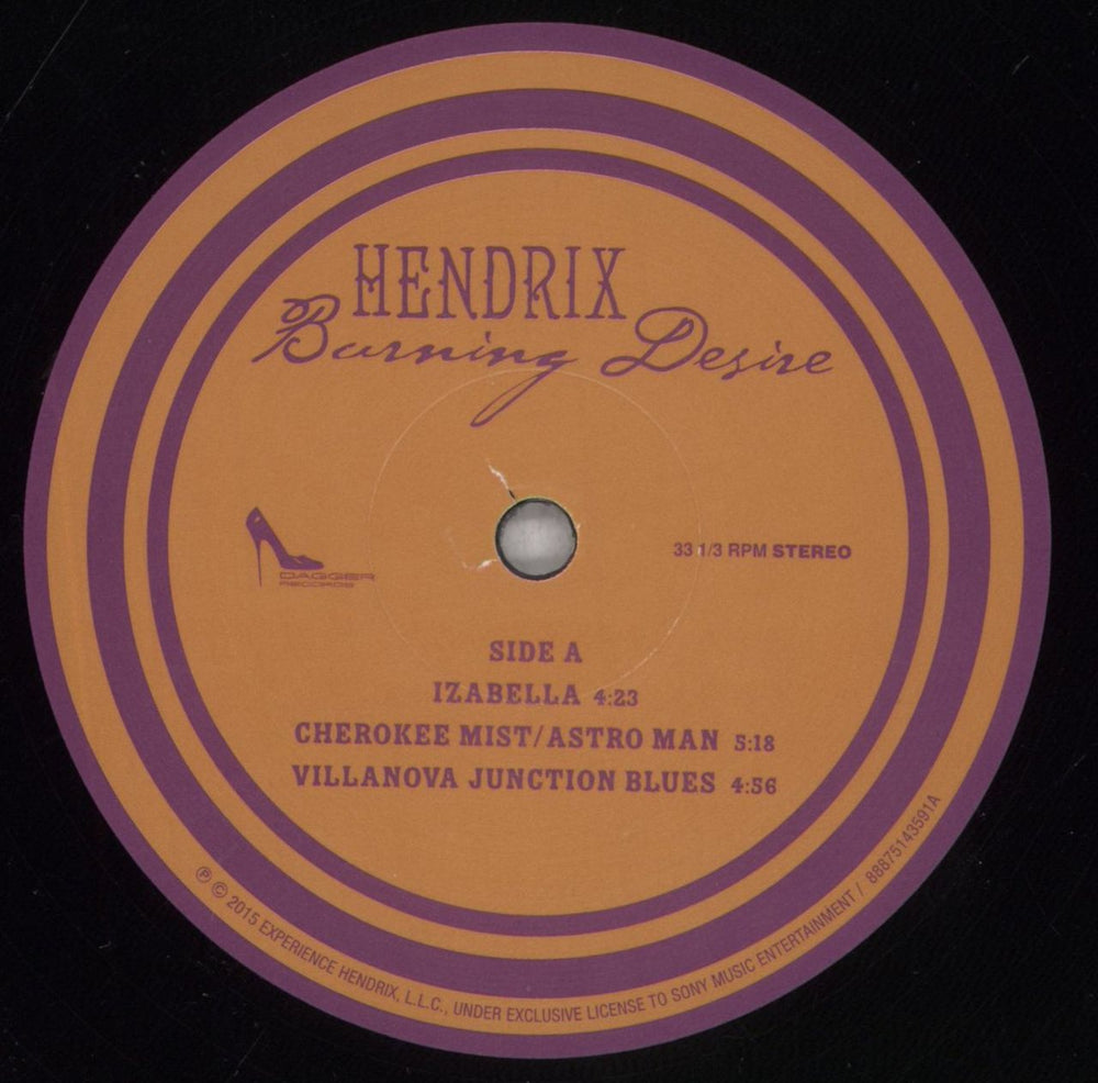 Jimi Hendrix Burning Desire - RSD - Numbered US 2-LP vinyl record set (Double LP Album) HEN2LBU835452