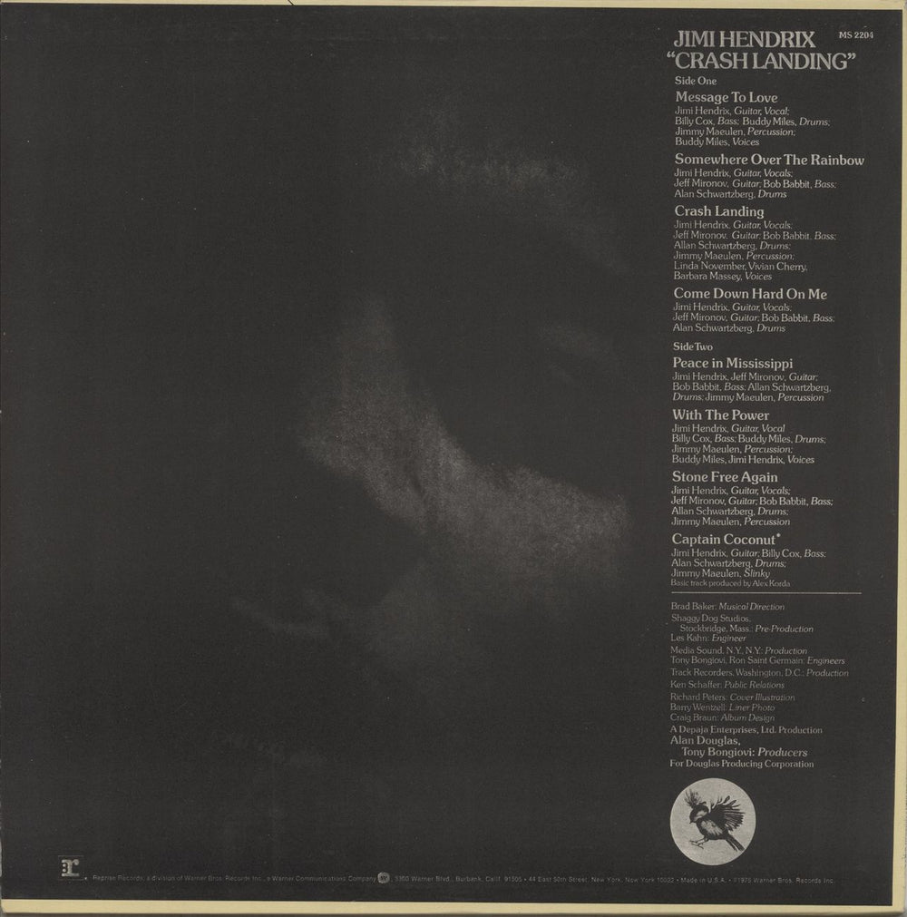 Jimi Hendrix Crash Landing US vinyl LP album (LP record)