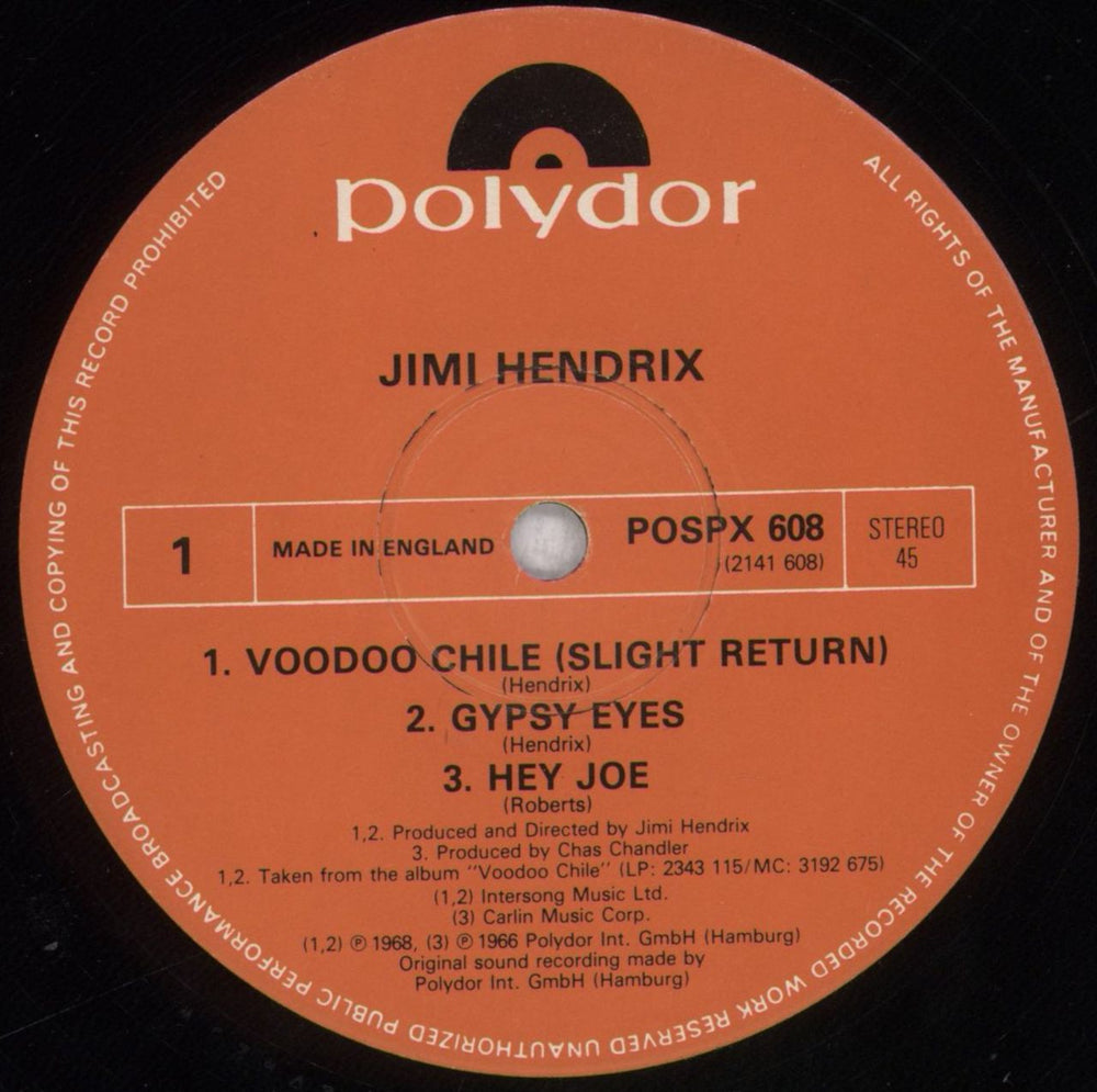 Jimi Hendrix Voodoo Chile [Slight Return] - EX UK 12" vinyl single (12 inch record / Maxi-single) HEN12VO836601