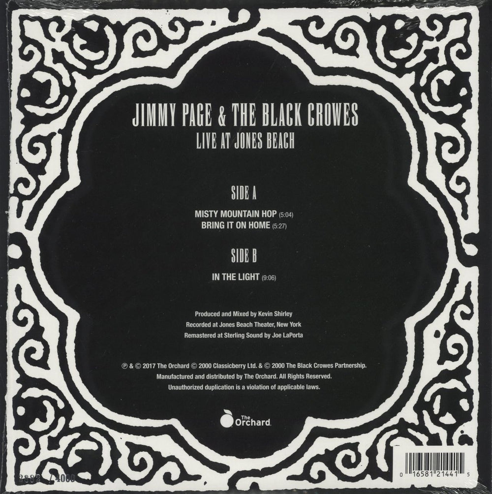 Jimmy Page Live At Jones Beach - RSD - Sealed UK 10" vinyl single (10 inch record) 016581214415