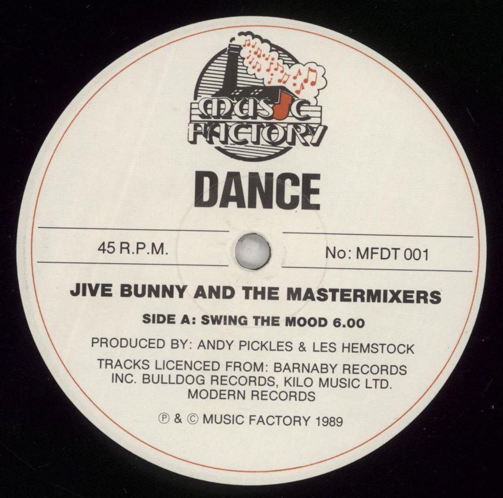 Jive Bunny Swing The Mood UK 12" vinyl single (12 inch record / Maxi-single) JVE12SW244977