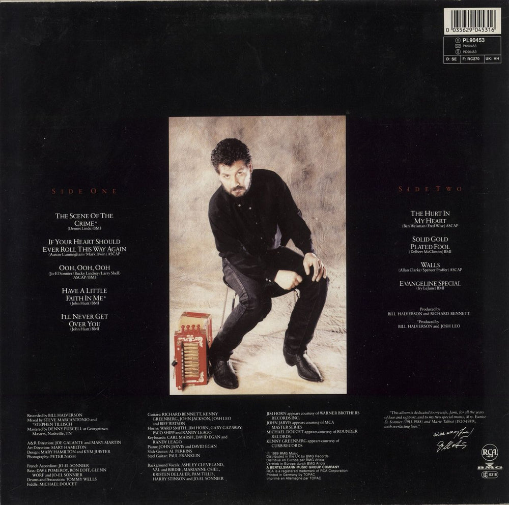 Jo-El Sonnier Have A Little Faith German vinyl LP album (LP record) 035629045316