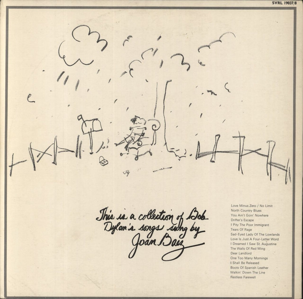 Joan Baez Any Day Now - EX UK 2-LP vinyl record set (Double LP Album)