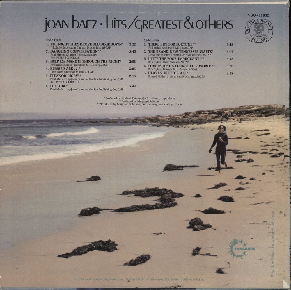 Joan Baez Hits / Greatest & Others US vinyl LP album (LP record)