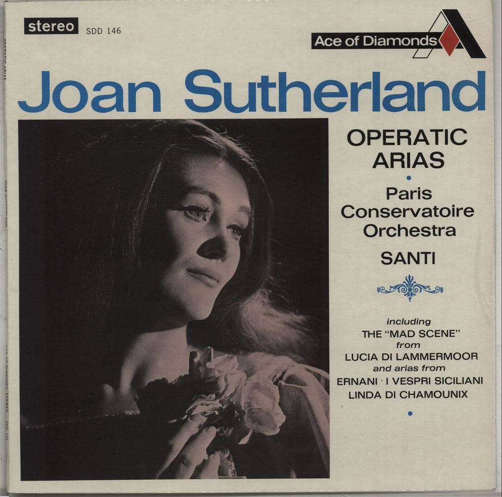 Joan Sutherland Operatic Arias UK vinyl LP album (LP record) SDD146