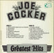 Joe Cocker 16 Greatest Hits Dutch vinyl LP album (LP record)