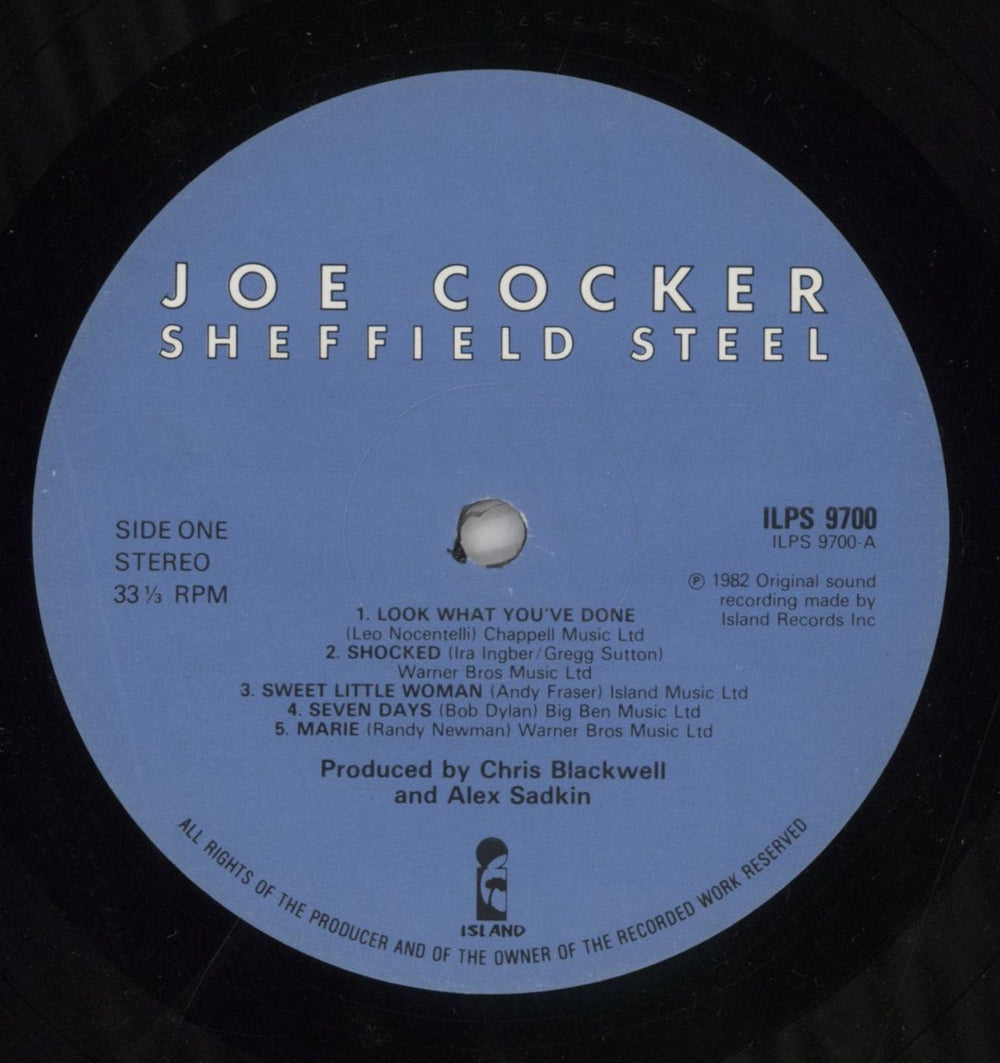 Joe Cocker Sheffield Steel UK vinyl LP album (LP record) JOELPSH392355
