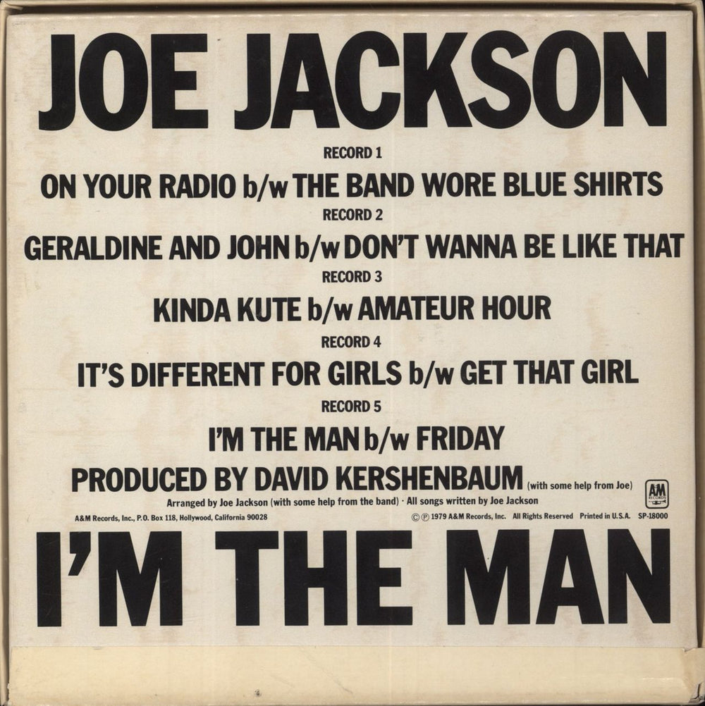 Joe Jackson I'm The Man - The 7-Inch Album + Poster US 7" single box set