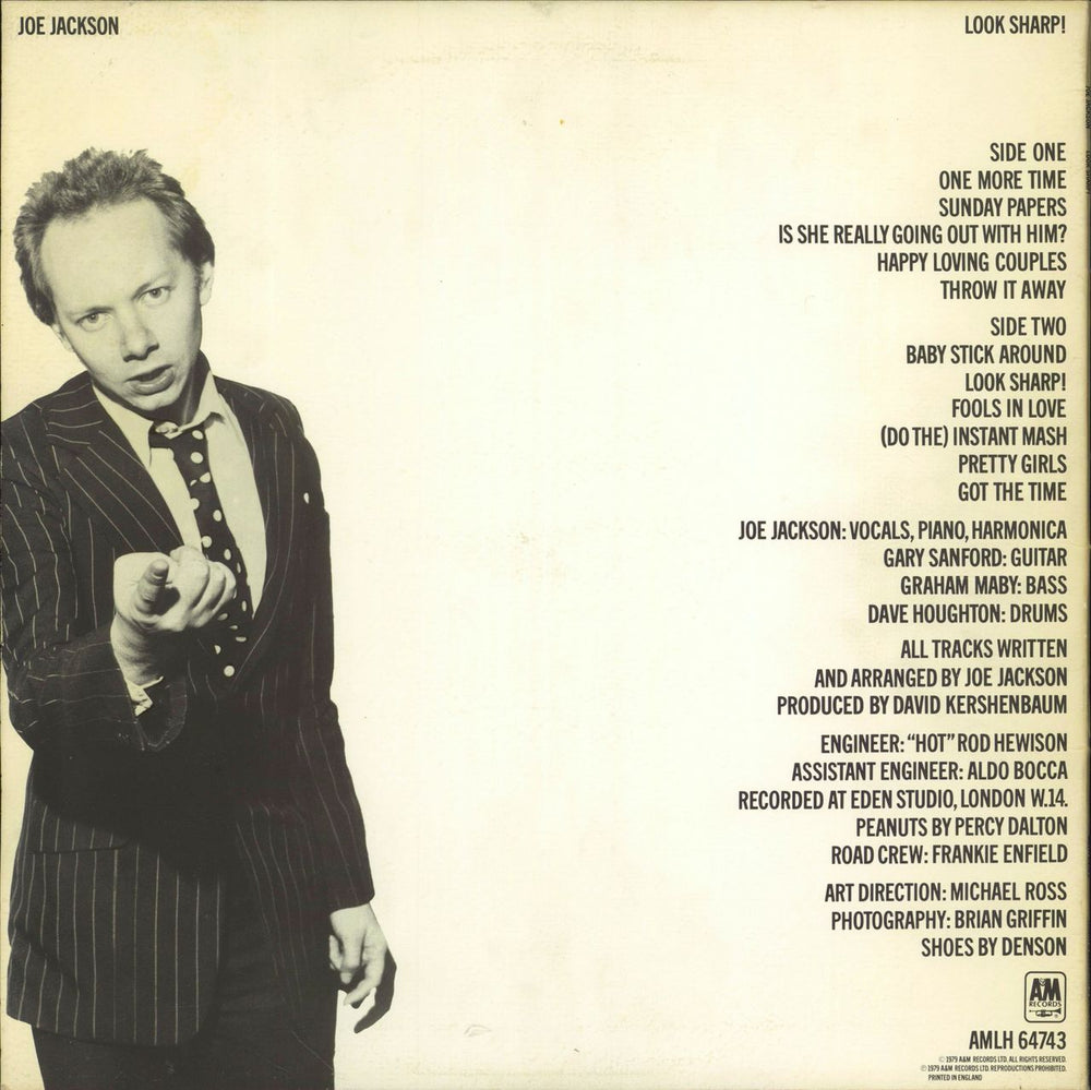 Joe Jackson Look Sharp! - EX UK vinyl LP album (LP record)