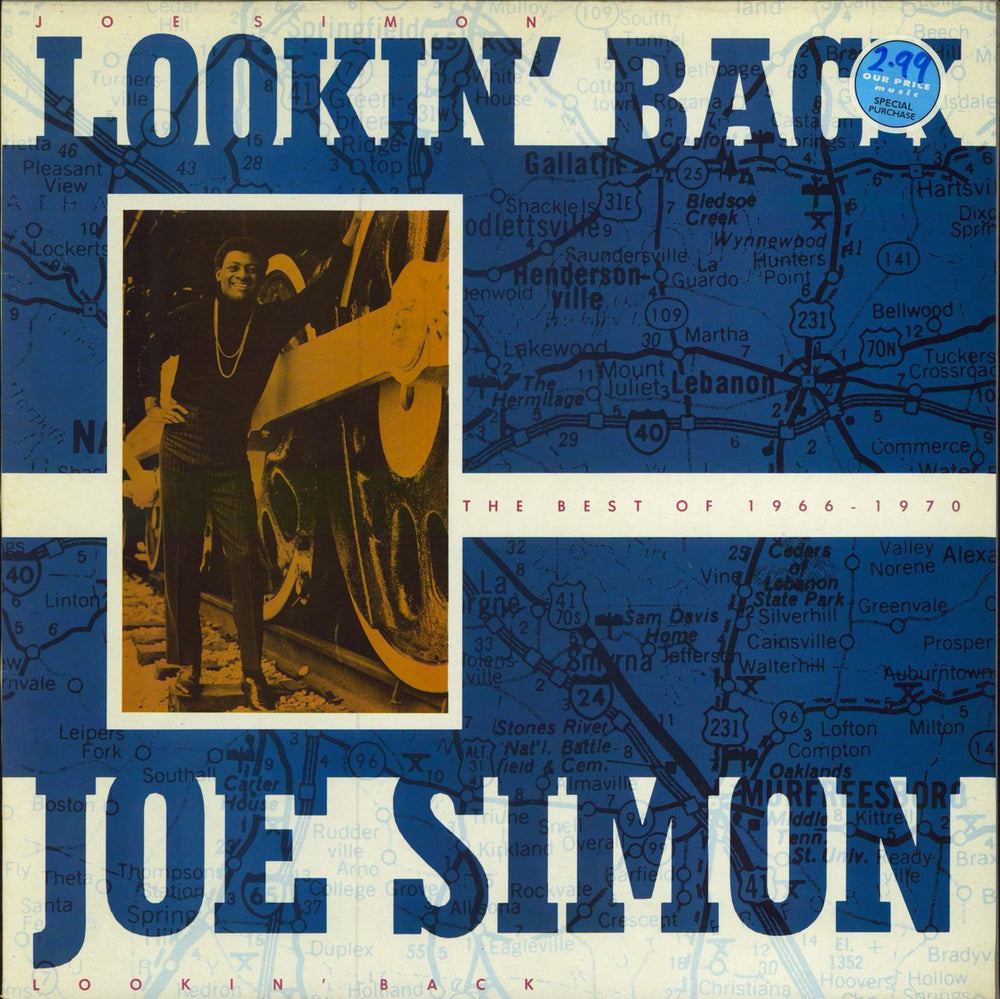 Joe Simon Lookin' Back UK vinyl LP album (LP record) CRB1202