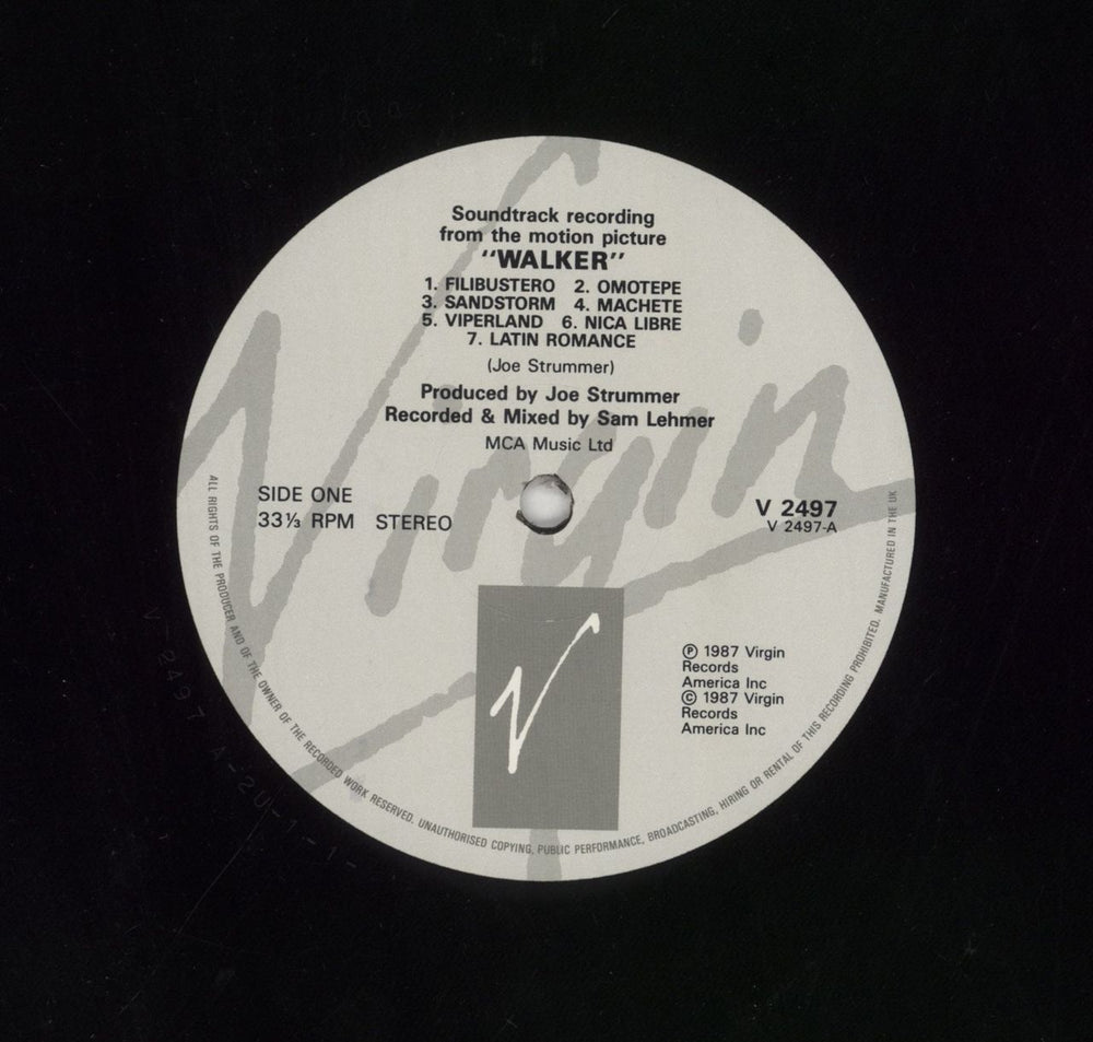 Joe Strummer Walker - EX UK vinyl LP album (LP record) JUMLPWA850647