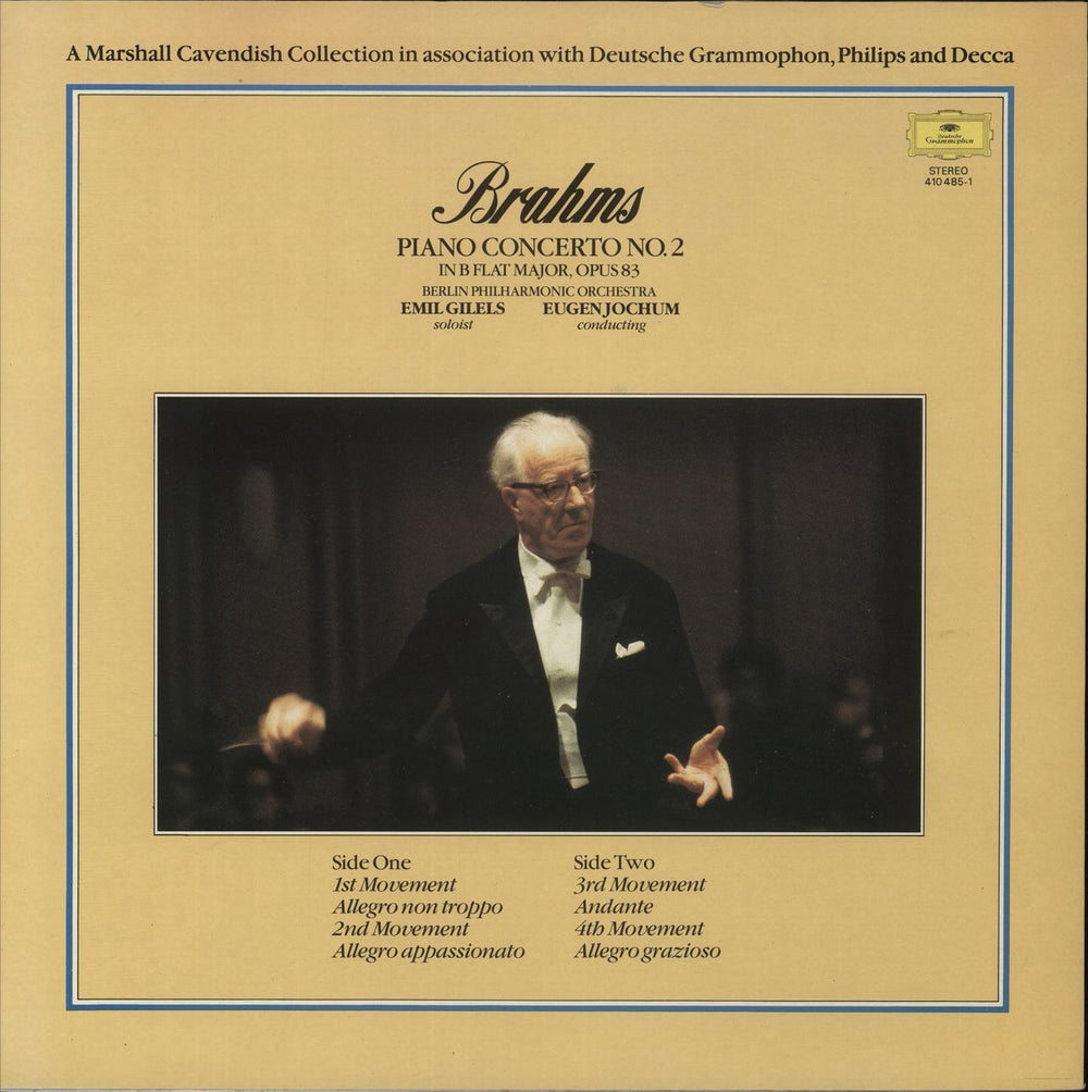 Johannes Brahms Piano Concerto No.2 in B Flat Major, Opus 83 + Magazine UK vinyl LP album (LP record)