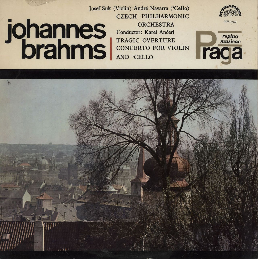 Johannes Brahms Tragic Overture / Concerto For Violin & Cello Czech vinyl LP album (LP record) SUAST50573