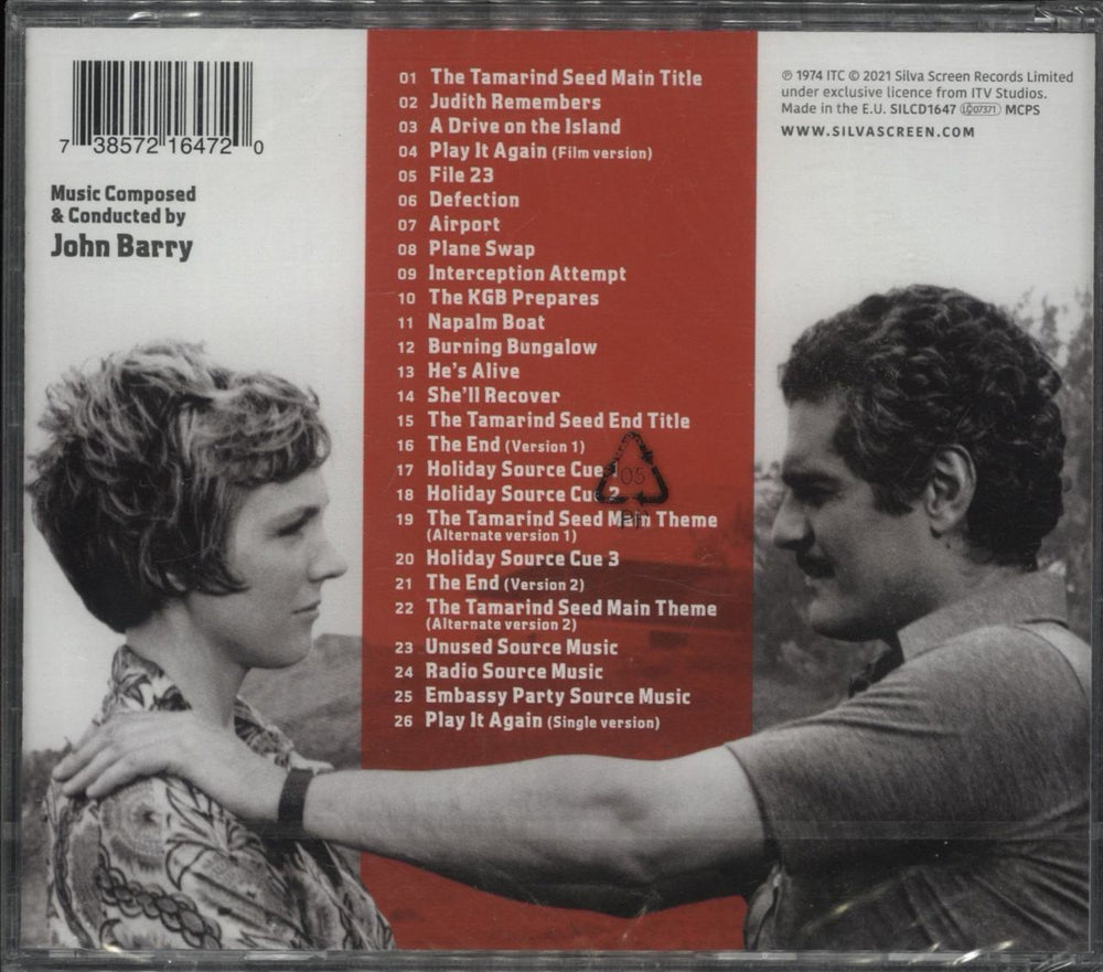 John Barry (Composer) The Tamarind Seed UK CD album (CDLP) 738572164720