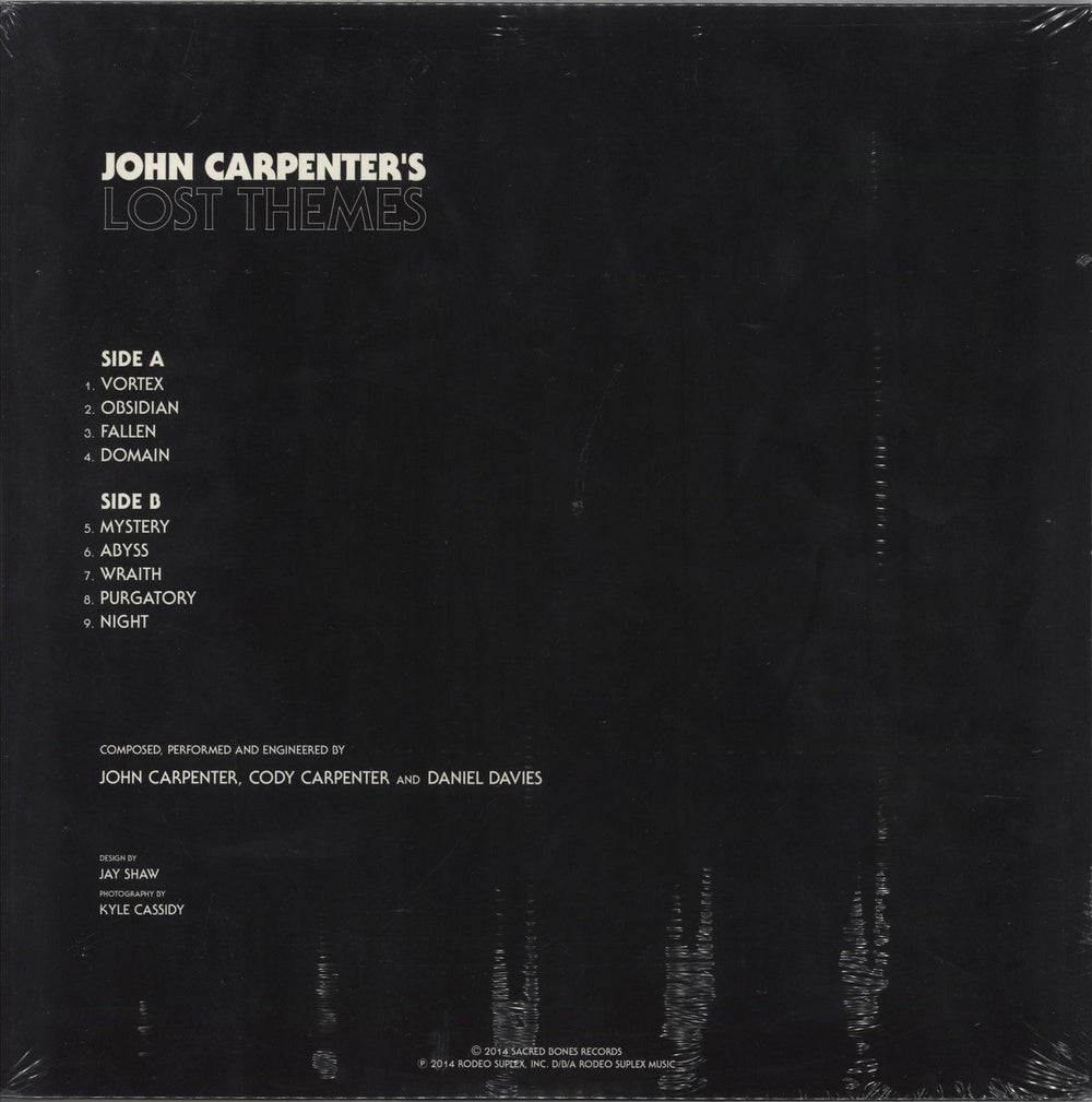 John Carpenter Lost Themes - Sealed US vinyl LP album (LP record) 616892244844
