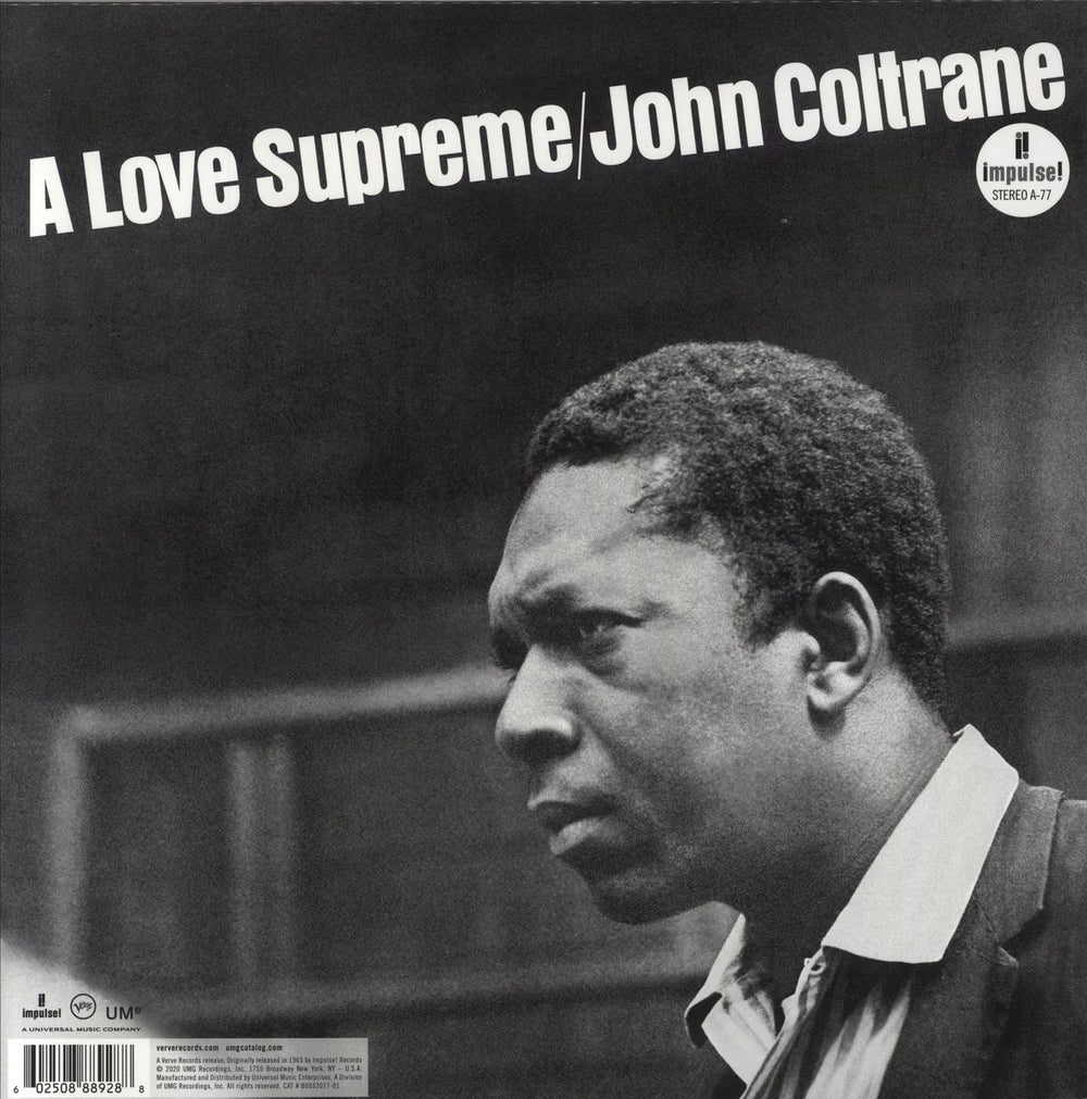 John Coltrane A Love Supreme - Acoustic Sounds Verve Series - 180gm - Misprint US vinyl LP album (LP record) 602508889288