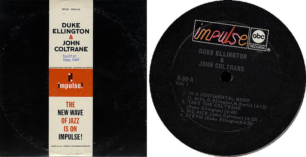 John Coltrane Duke Ellington & John Coltrane US vinyl LP album (LP record) JCOLPDU364343
