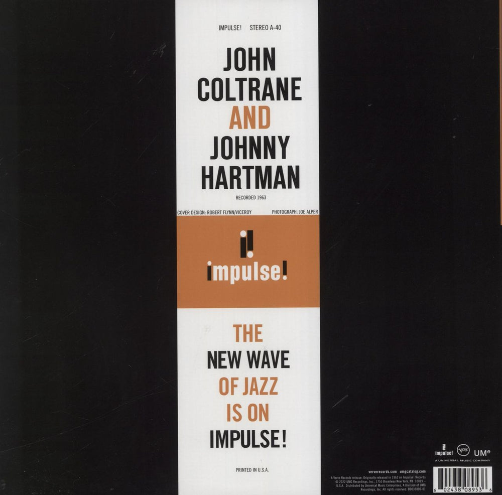 John Coltrane John Coltrane And Johnny Hartman - Acoustic Sounds Series US vinyl LP album (LP record) 602438089536