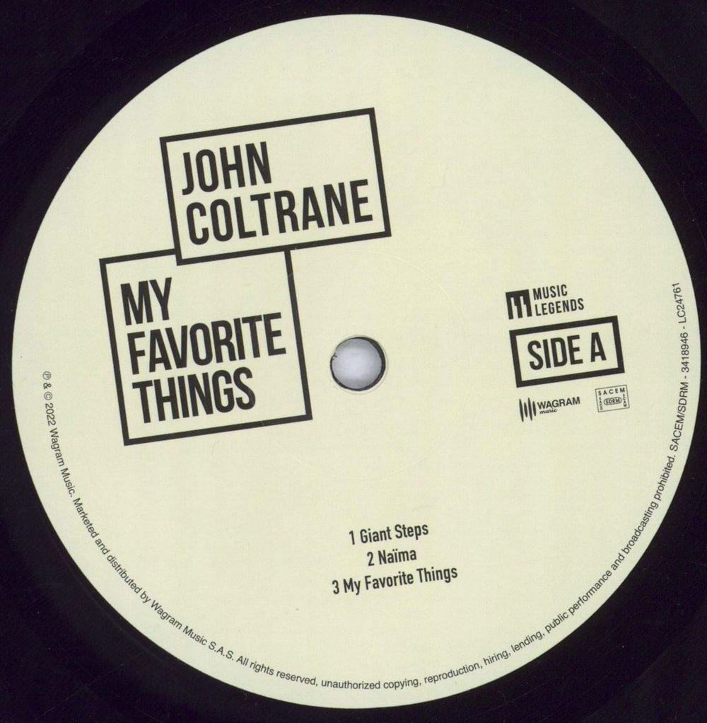 John Coltrane My Favourite Things UK vinyl LP album (LP record) JCOLPMY832838