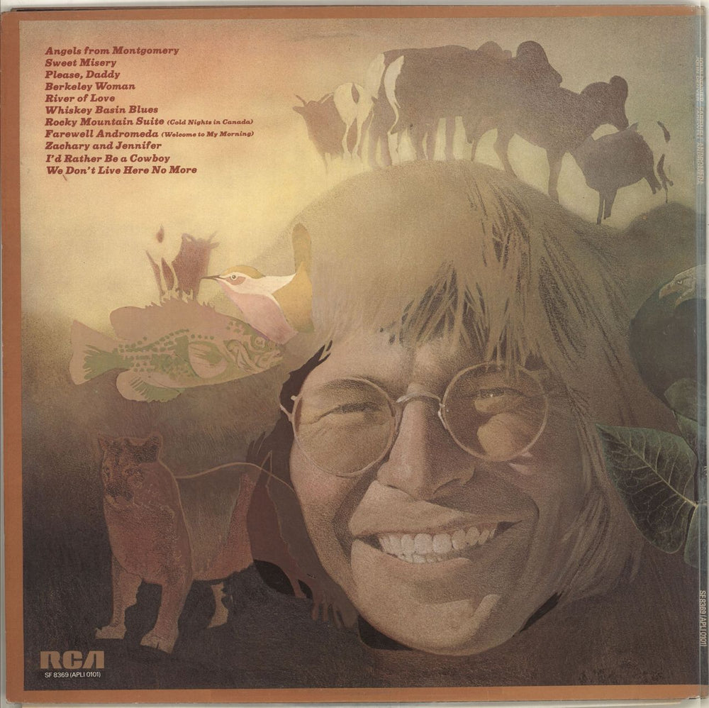 John Denver Farewell Andromeda UK vinyl LP album (LP record)