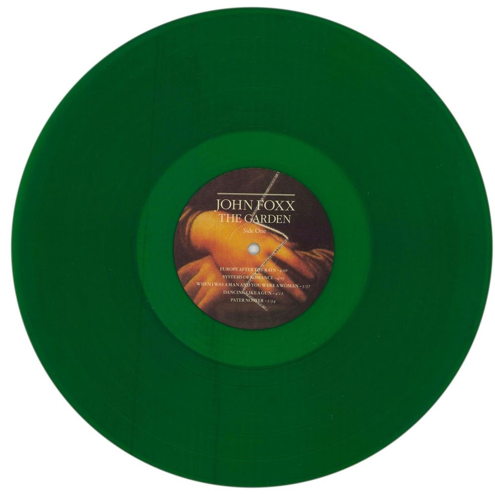 John Foxx The Garden - Green Vinyl UK vinyl LP album (LP record) JFXLPTH865563