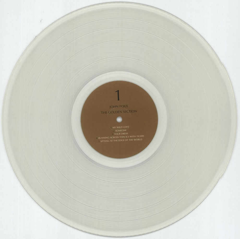 John Foxx The Golden Section - Clear Vinyl UK vinyl LP album (LP record) JFXLPTH874457