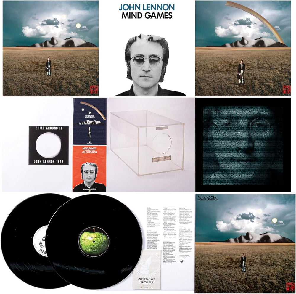 John Lennon Mind Games [The Ultimate Mixes & Out-Takes] + Poster, Postcards & Booklet - Sealed UK 2-LP vinyl record set (Double LP Album) LEN2LMI841015