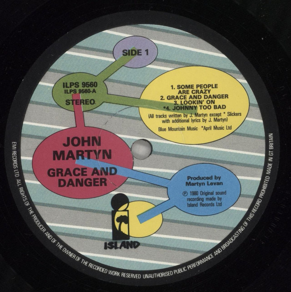 John Martyn Grace & Danger - 1st - EX UK vinyl LP album (LP record) JMYLPGR880279
