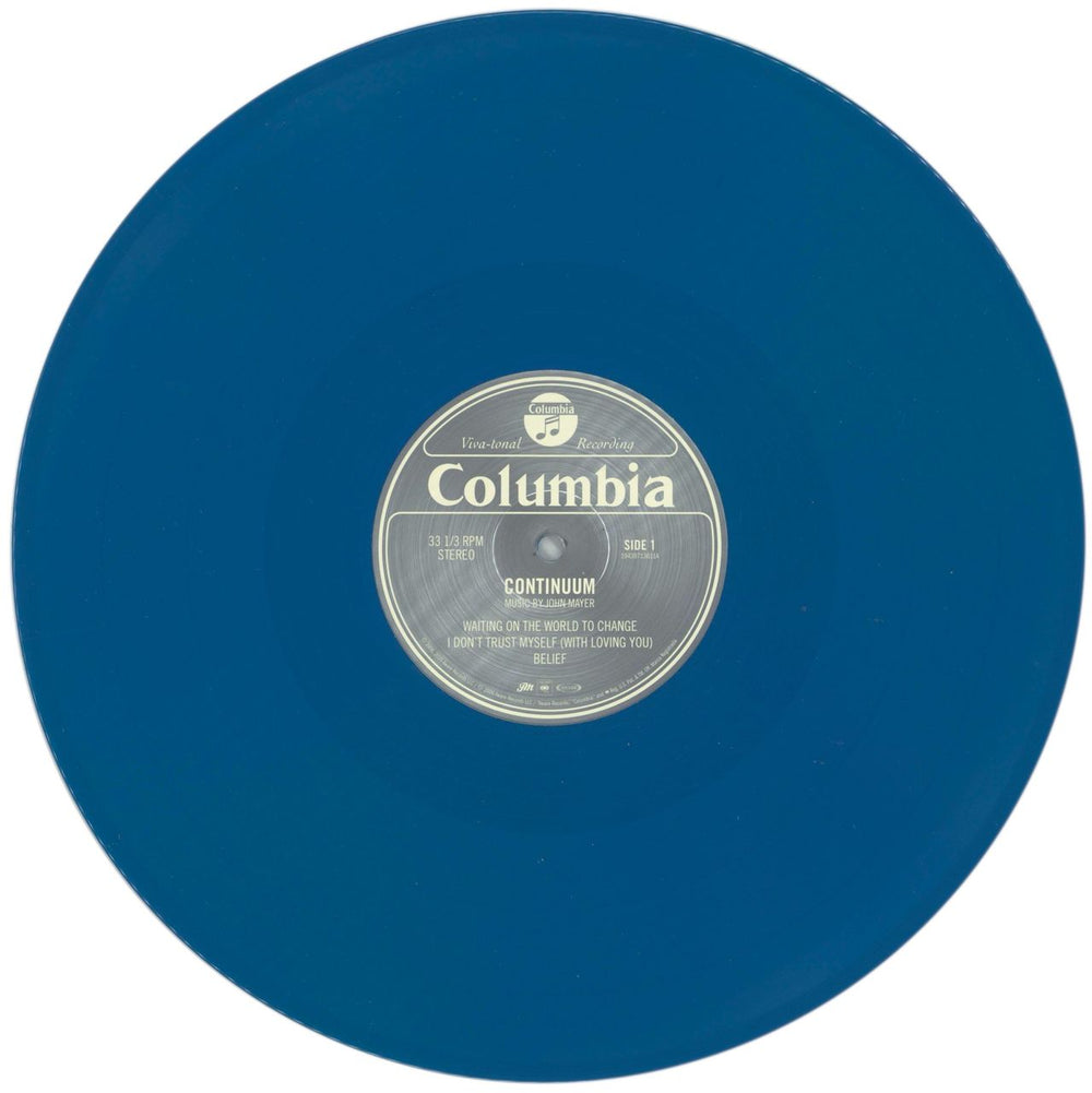 John Mayer Continuum - Turquoise Vinyl - Sealed UK 2-LP vinyl record set (Double LP Album) J/M2LCO864923