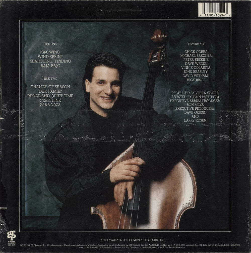 John Patitucci John Patitucci - Shrink US vinyl LP album (LP record) 011105104913'1988