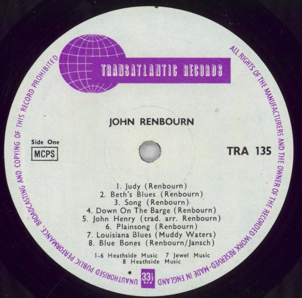 John Renbourn John Renbourn - 1st - VG UK vinyl LP album (LP record) JRBLPJO843968