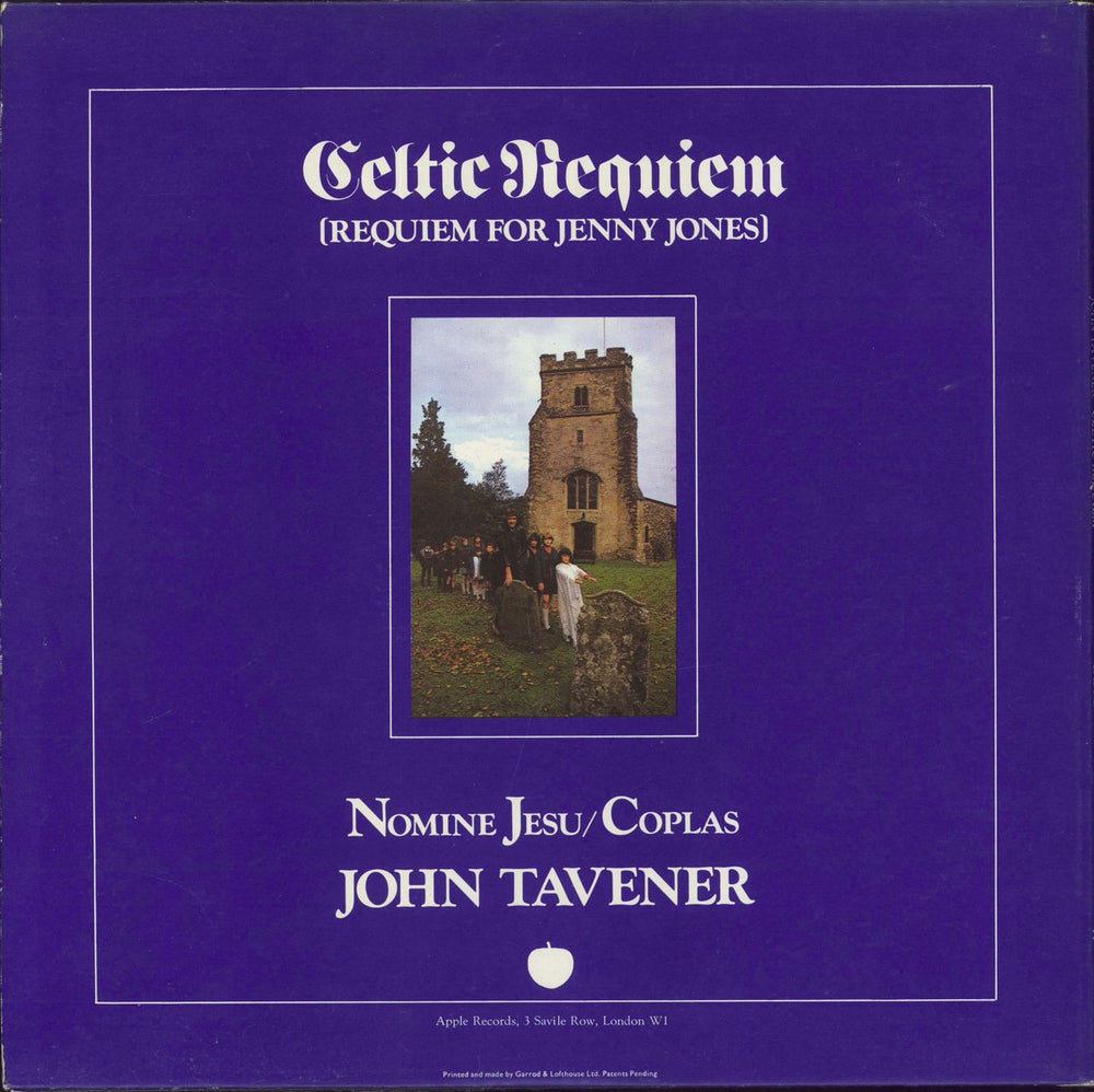 John Tavener Celtic Requiem + Insert EX UK vinyl LP album (LP record)