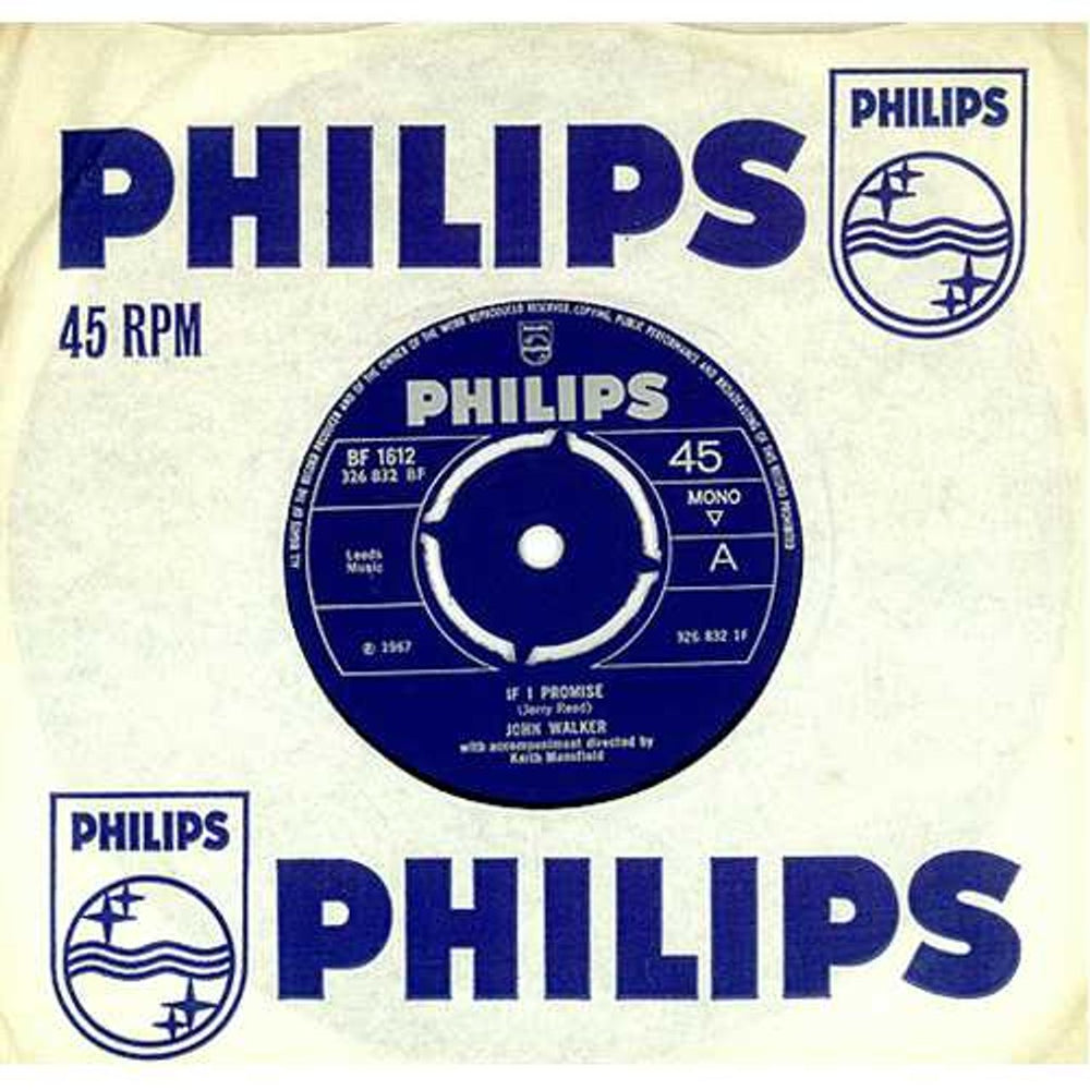 John Walker If I Promise UK 7" vinyl single (7 inch record / 45) BF1612
