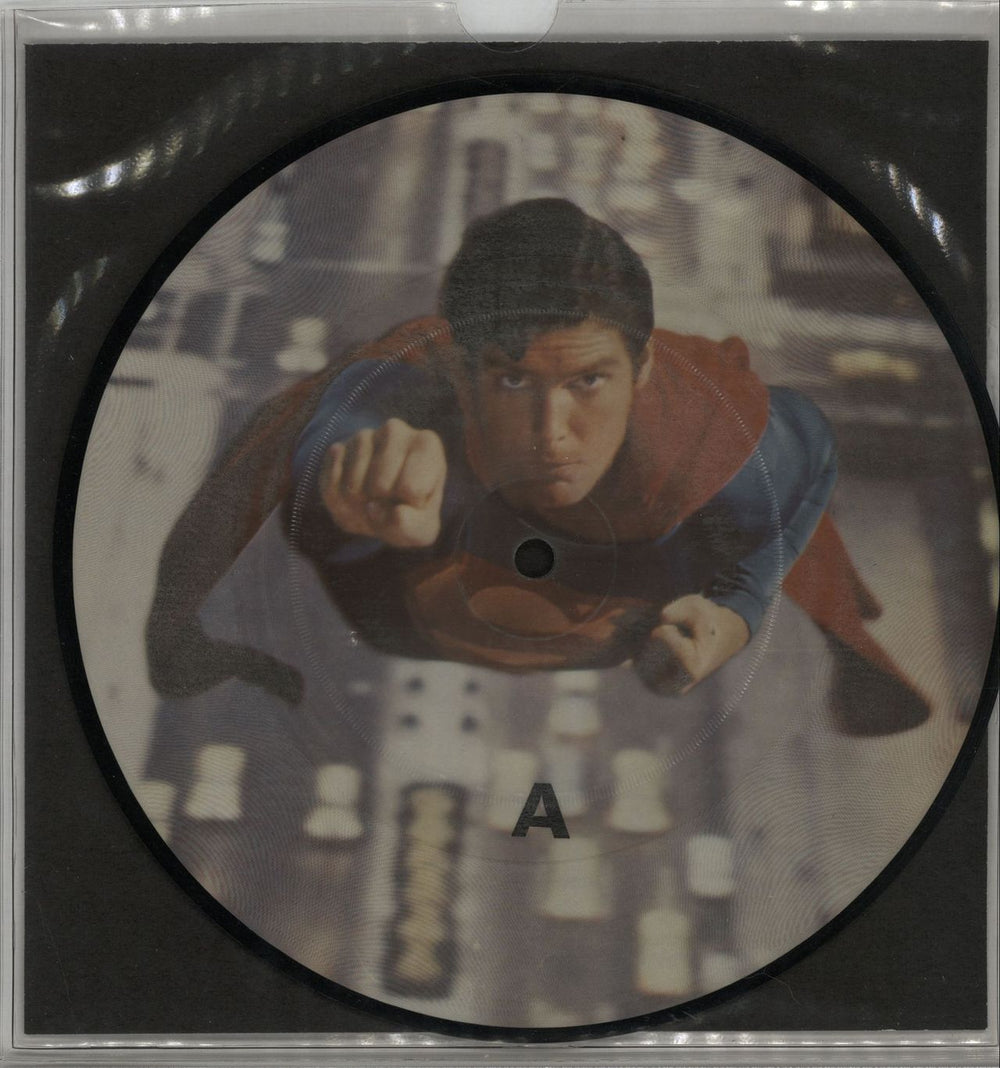 John Williams (Composer) Theme From Superman + Backing card UK 7" vinyl picture disc (7 inch picture disc single) K17292