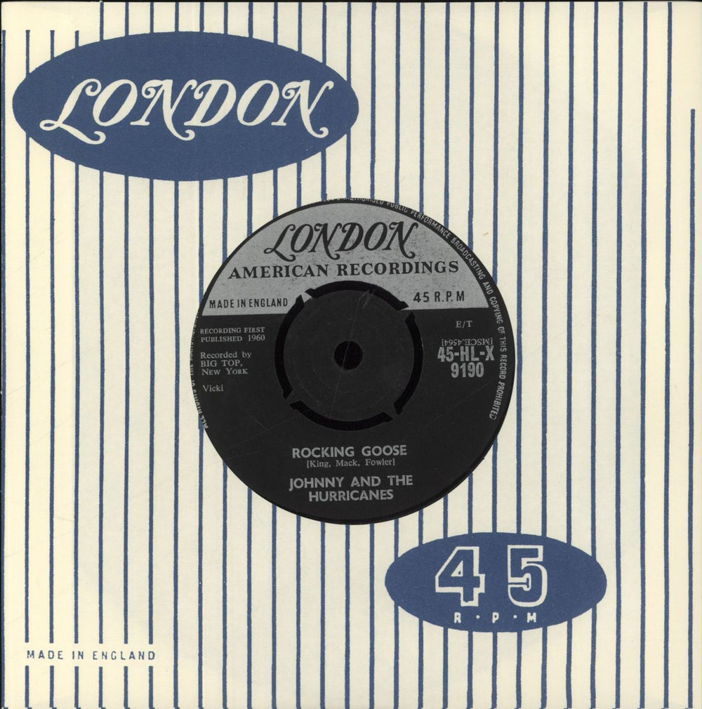 Johnny & The Hurricanes Rocking Goose UK 7" vinyl single (7 inch record / 45) 45-HL-X9190