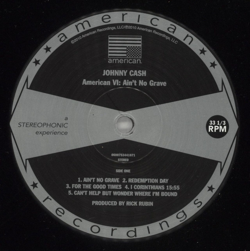 Johnny Cash American VI: Ain't No Grave - 180gm UK vinyl LP album (LP record) JCSLPAM732727