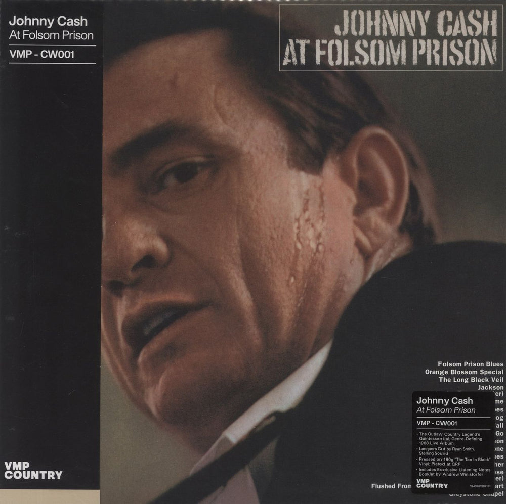 Johnny Cash At Folsom Prison - 180 Gram Tan with Black Swirl UK vinyl LP album (LP record) 19439819621